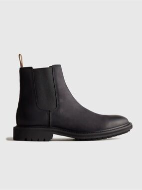 New Quince Black Suede  Men’s Rugged Chukka Chelsea Boot - Retail $150